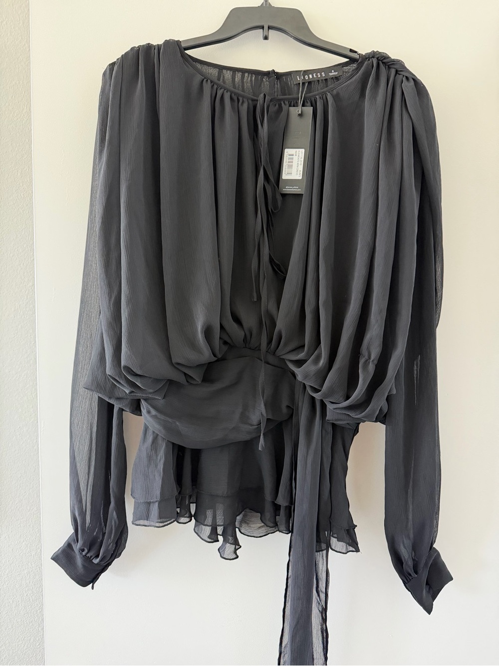 Lioness Black Sheer Tiered Mini Skirt - Picture 5 of 6